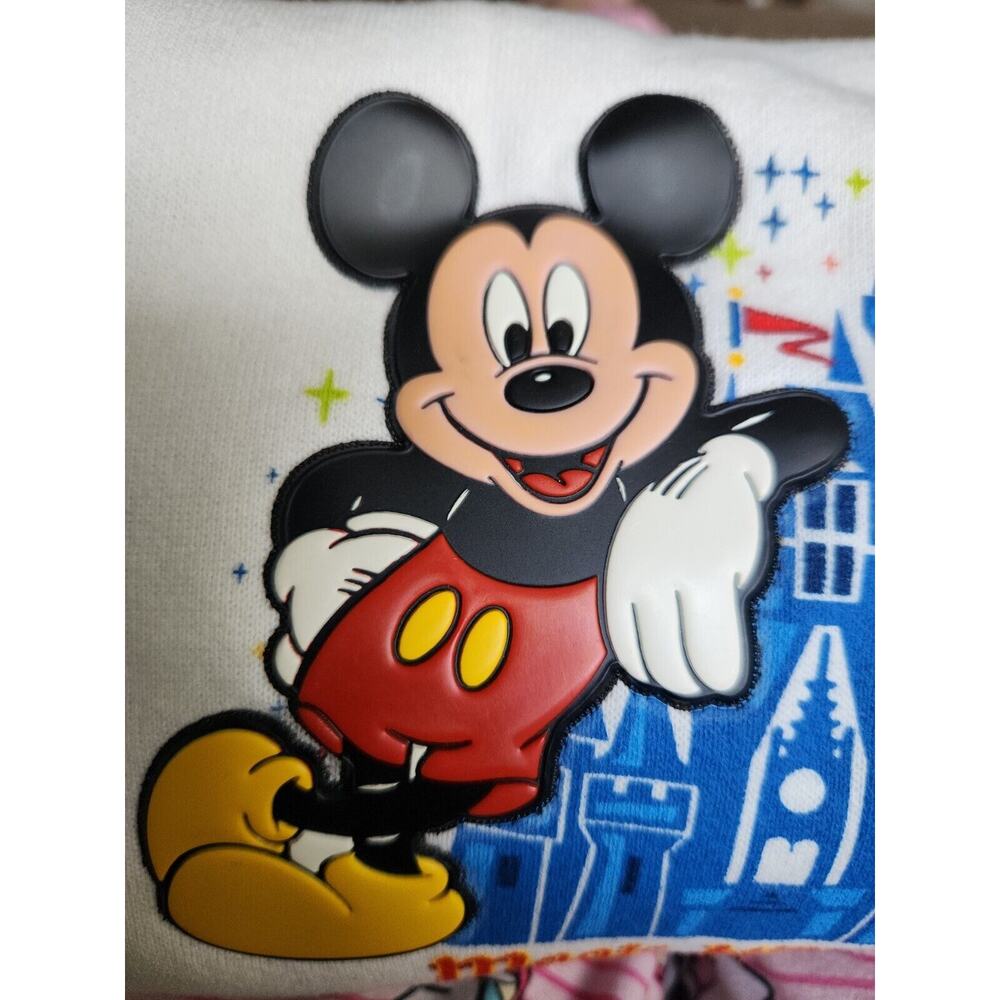 Vintage Walt Disney World  kids white sleeveless crewneck sweatshirt w/ MIckey L - Picture 5 of 5